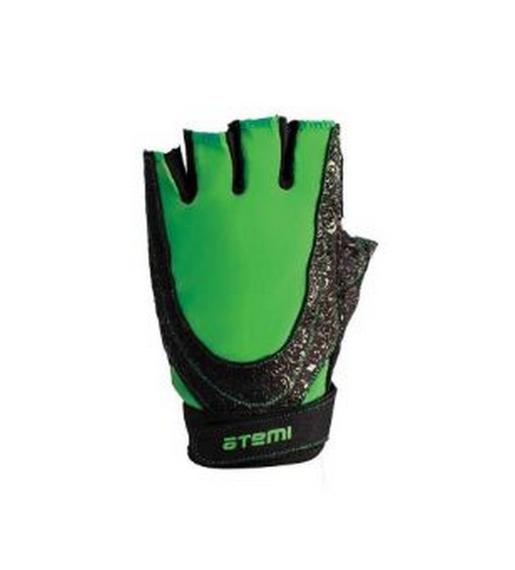 Перчатки для фитнеса Atemi AFG06GN черно-зеленые 723_800