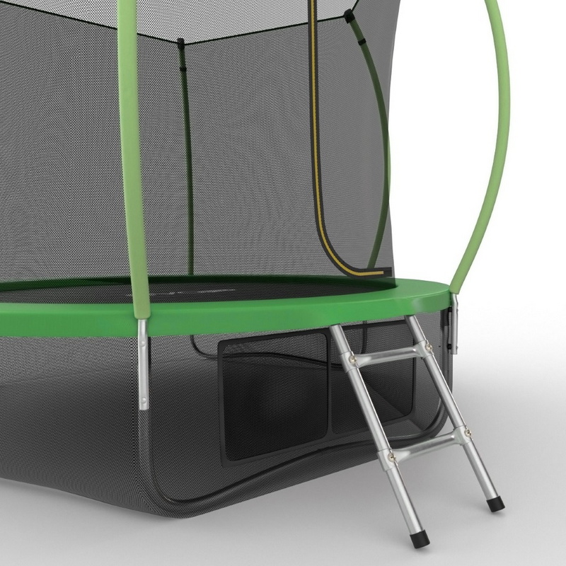 Батут с внутренней сеткой и лестницей EVO Jump Internal 10ftt+ нижняя сеть, зеленый 800_800