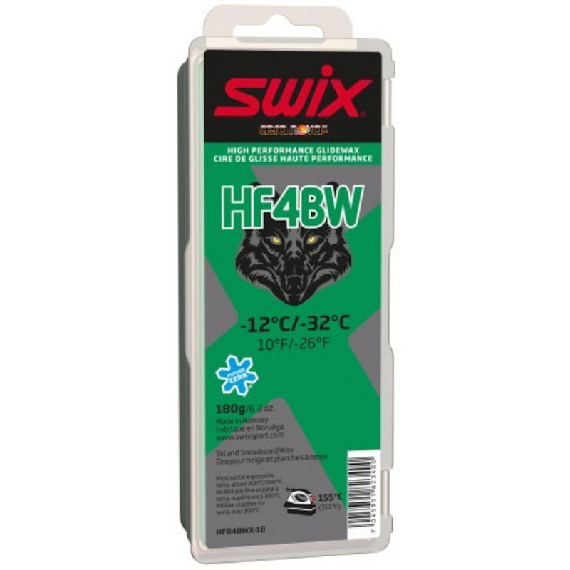 Парафин высокофтористый Swix HF4BWX Black (-12°С -32°С) 180 г. 800_800