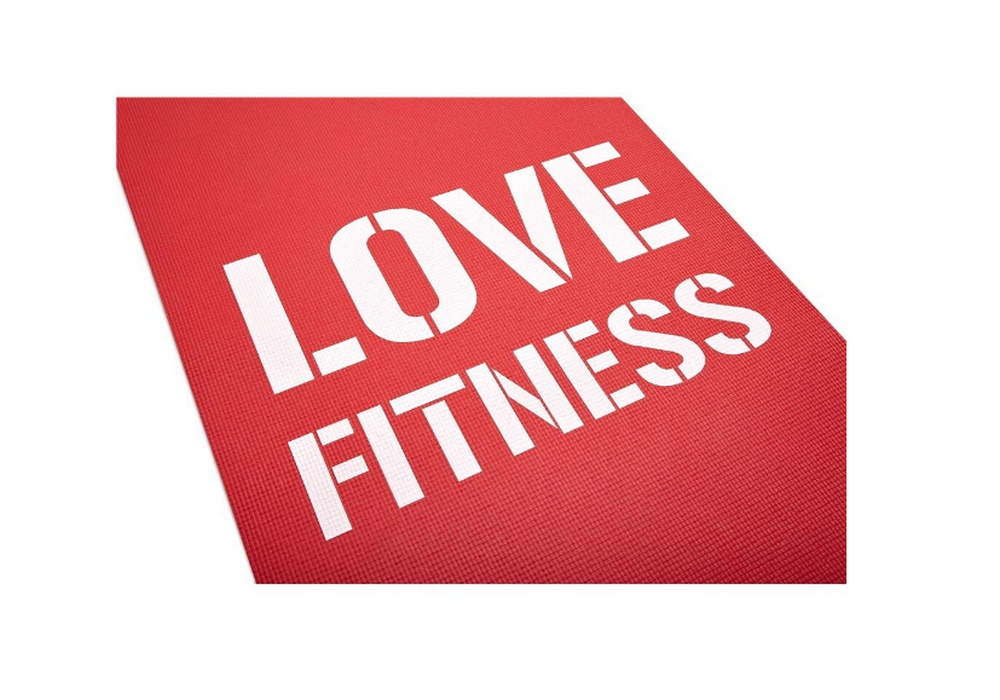 Тренировочный коврик (мат) для фитнеса тонкий 173x61x0,4 Reebok Love RAMT-11024RDL красный 1000_700