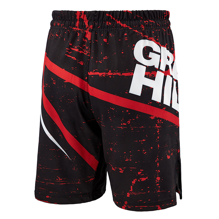 Шорты для MMA Green Hill MMS-3851, красно-черные 700_700