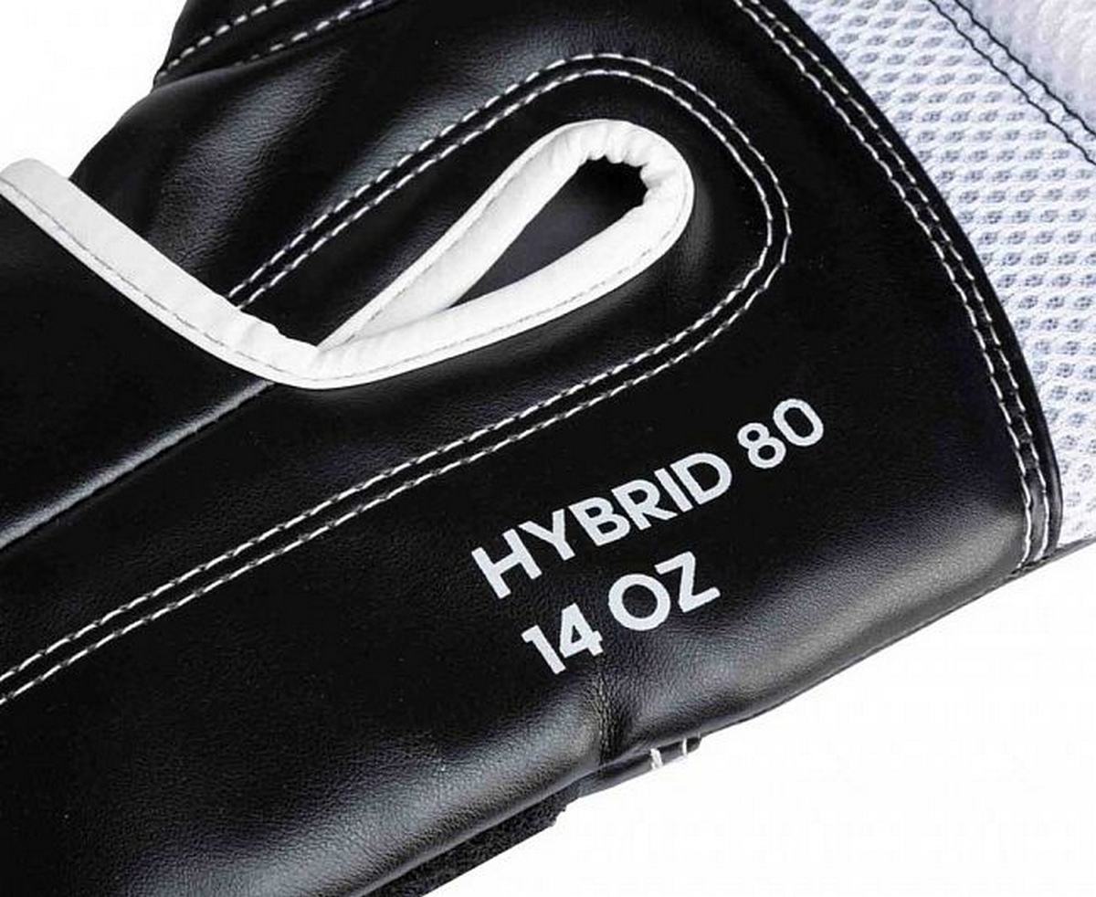 Перчатки боксерские Adidas Hybrid 80 adiH80 черно-белый 1200_982