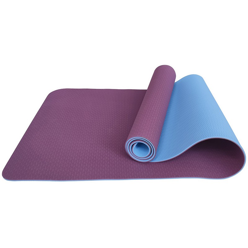 Коврик для йоги 183x61x0,6 см Sportex ТПЕ E33589 фиолетово\голубой 800_800