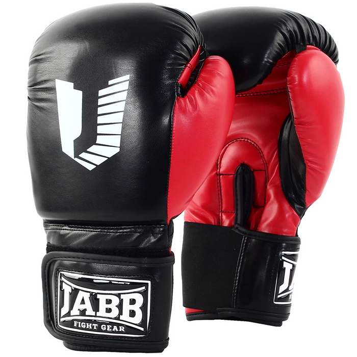 Боксерские перчатки Jabb JE-4056/Eu 56 черный/красный 12oz 700_700