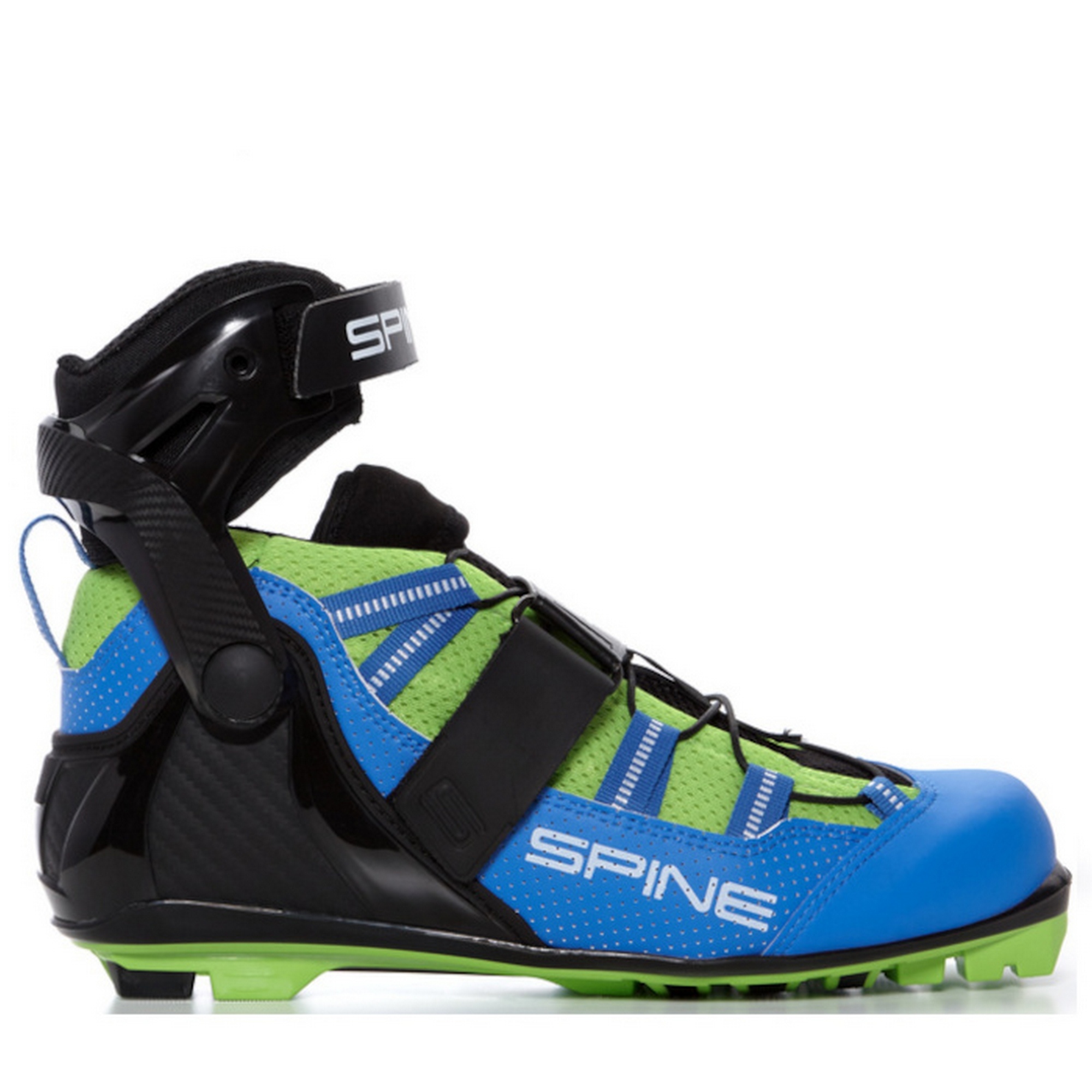 Лыжероллерные ботинки Spine NNN Concept Skiroll Skate Pro 18/1-21 черный\зеленый 2000_2000