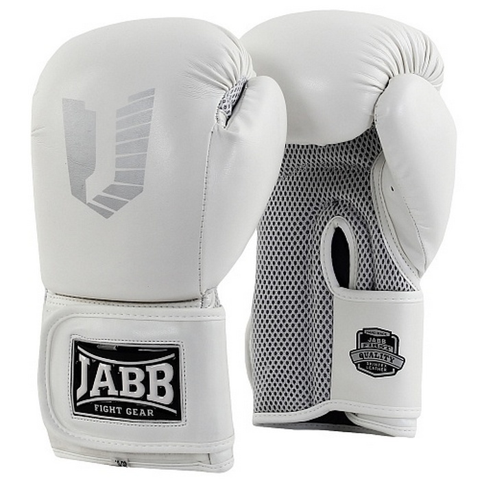 Боксерские перчатки Jabb JE-4056/Eu Air 56 белый 10oz 700_700