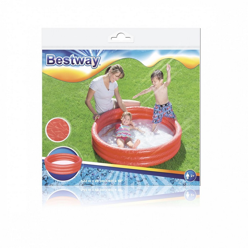Детский надувной бассейн 122х25см Bestway 51025 (три цвета в ассортименте) 800_800