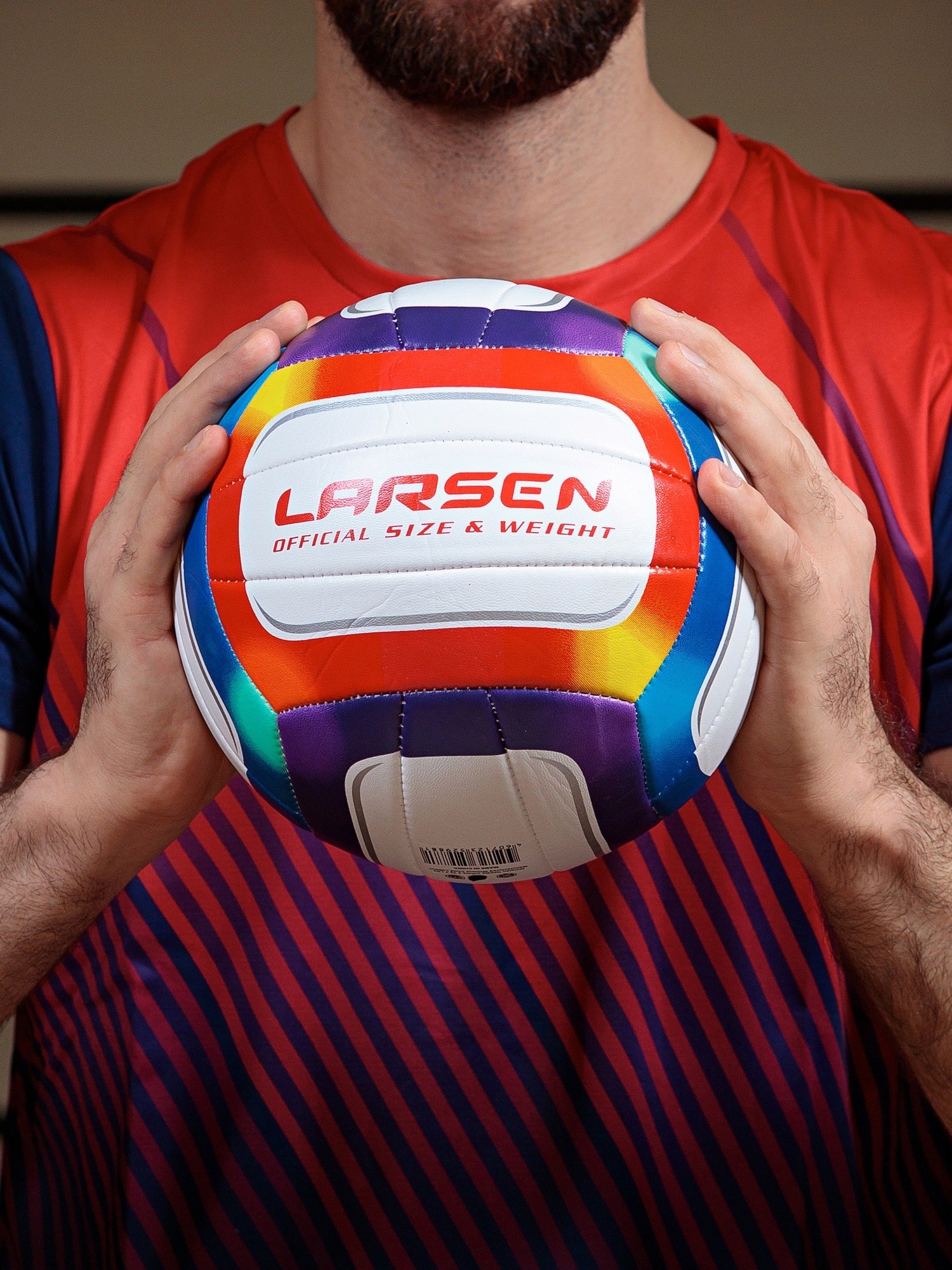 Мяч волейбольный пляжный Larsen Beach Volleyball Rainbow р.5 1500_2000