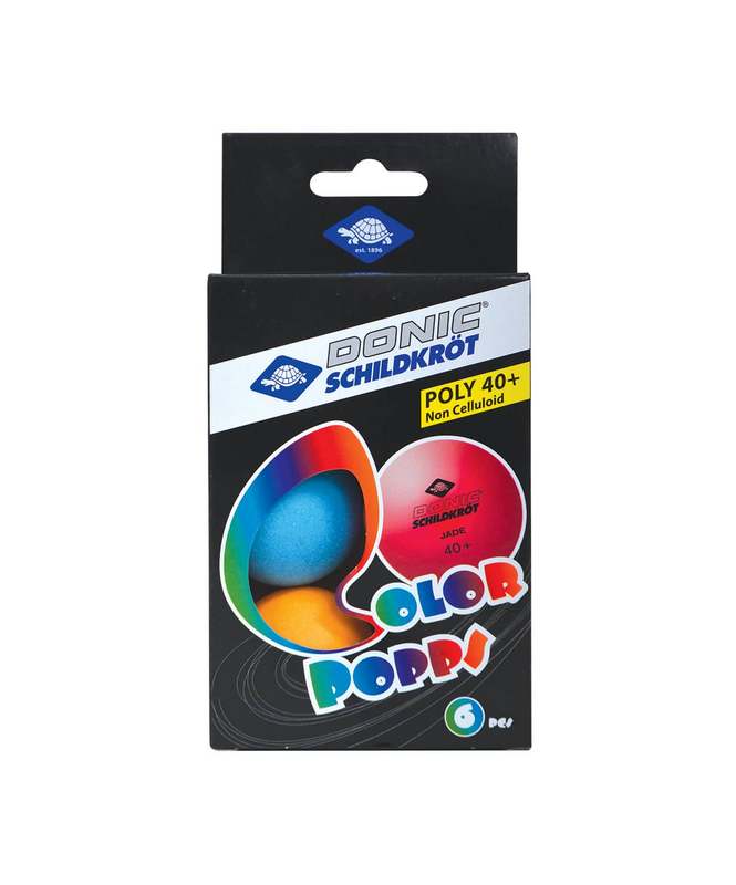 Мяч для настольного тенниса Donic Colour Popps Poly, 6 шт. 665_800