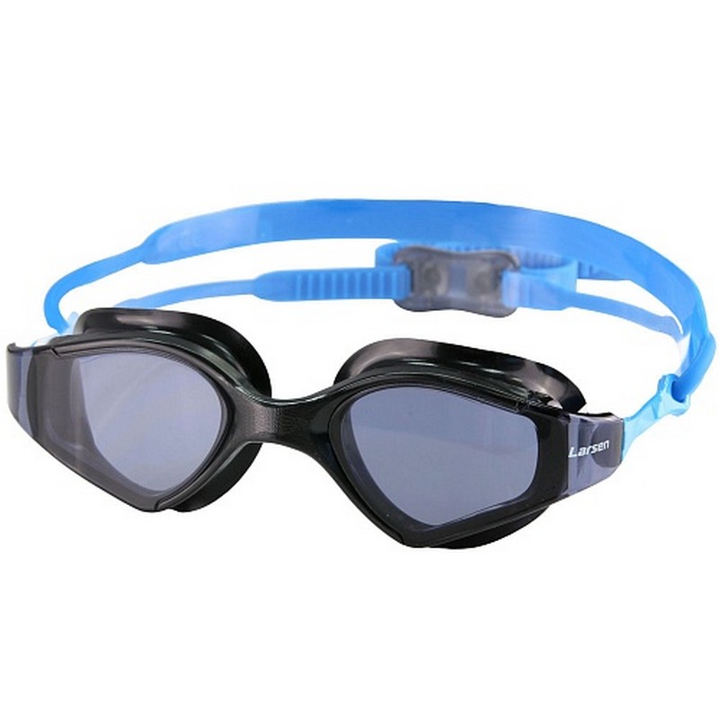 Очки плавательные Larsen S53 черный\синий 800_800