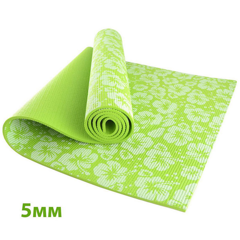 Коврик для йоги Sportex HKEM113-05-GREEN, Зеленый 800_800