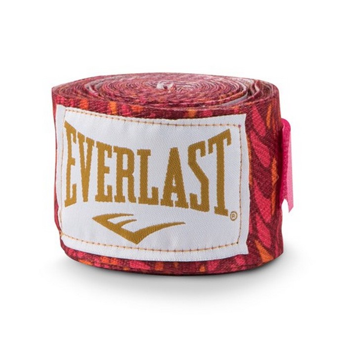 Бинт боксерский Everlast 3 м (пара) розовый P00000746 700_700
