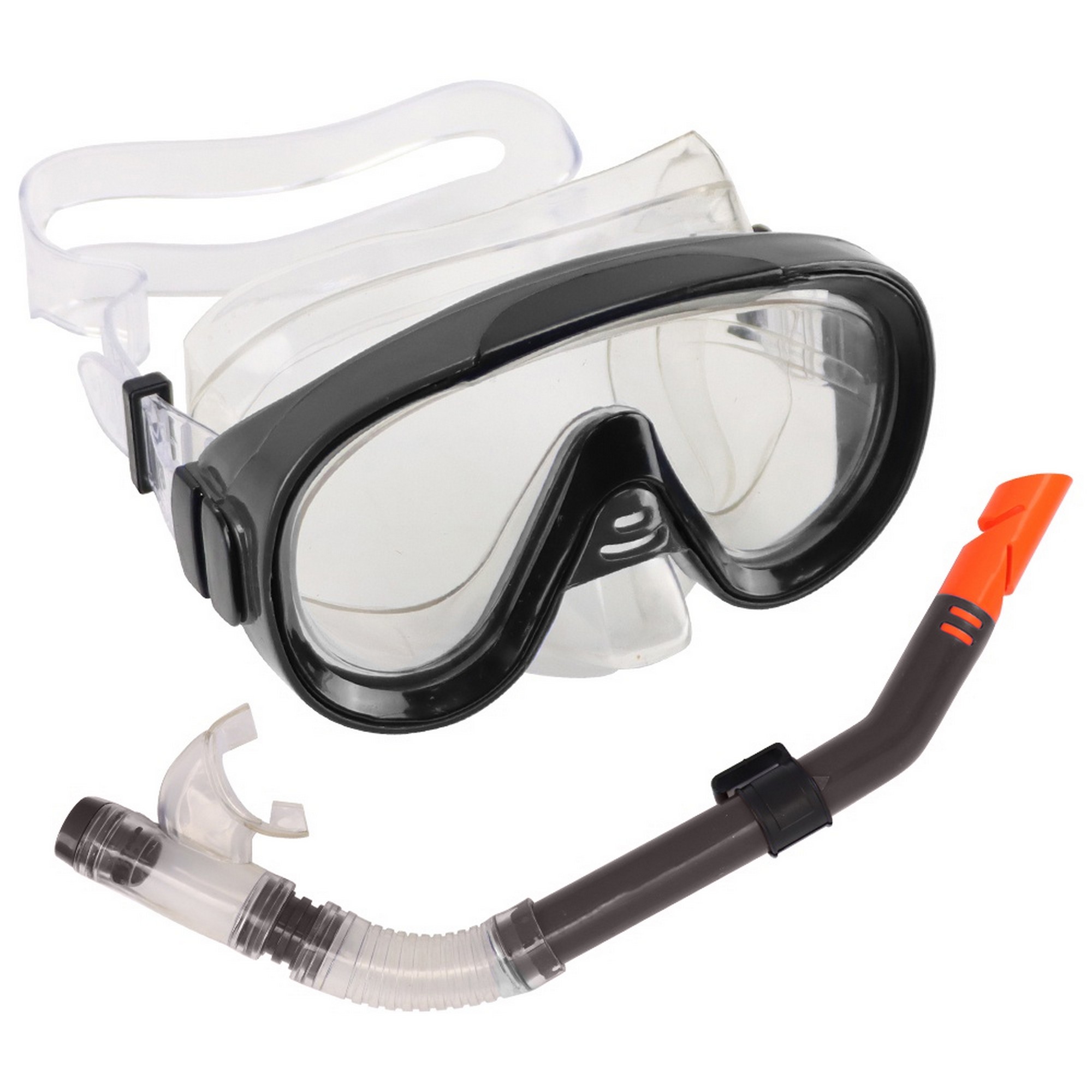 Набор для плавания Sportex юниорский, маска+трубка (ПВХ) E39246-4 черный 2000_2000