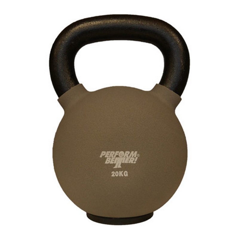 Обрезиненная гиря 20 кг Perform Better Neoprene Kettlebell 8940 серый 800_800