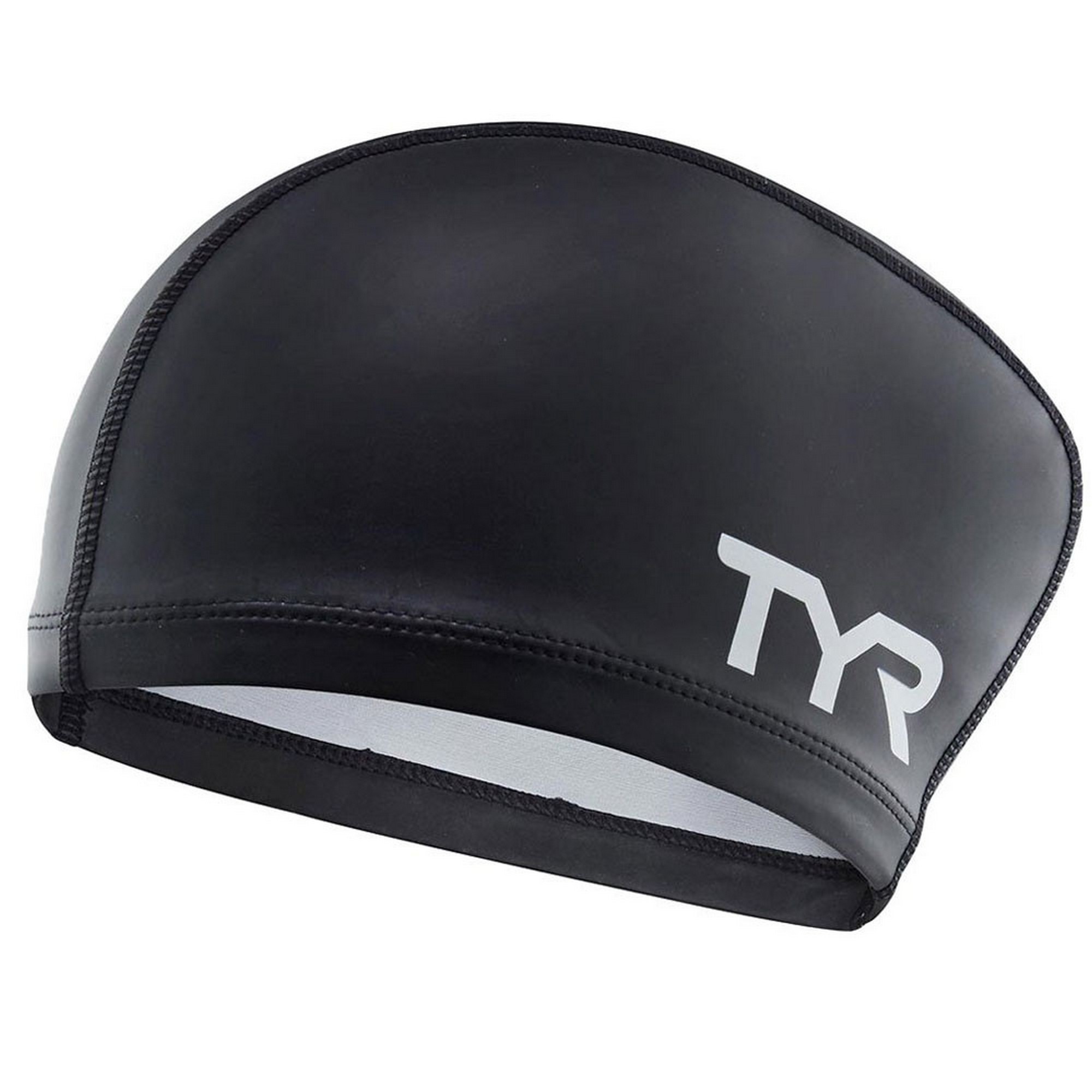 Шапочка для плавания TYR Long Hair Silicone Comfort Swim Cap LSCCAPLH-001 черный 2000_2000