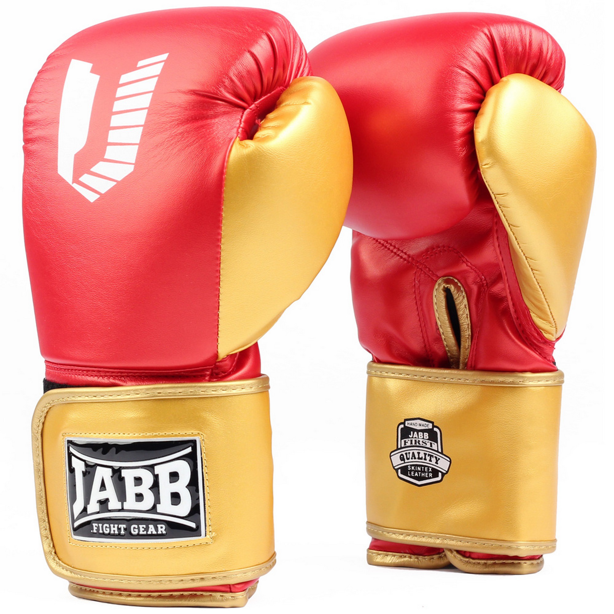 Перчатки боксерские (иск.кожа) 8ун Jabb JE-4081/US Ring красный\золото 2000_2000