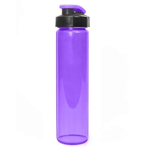 Бутылка для воды HEALTH and FITNESS, 500 ml., straight, прозрачно/фиолетовый КК0160 500_500