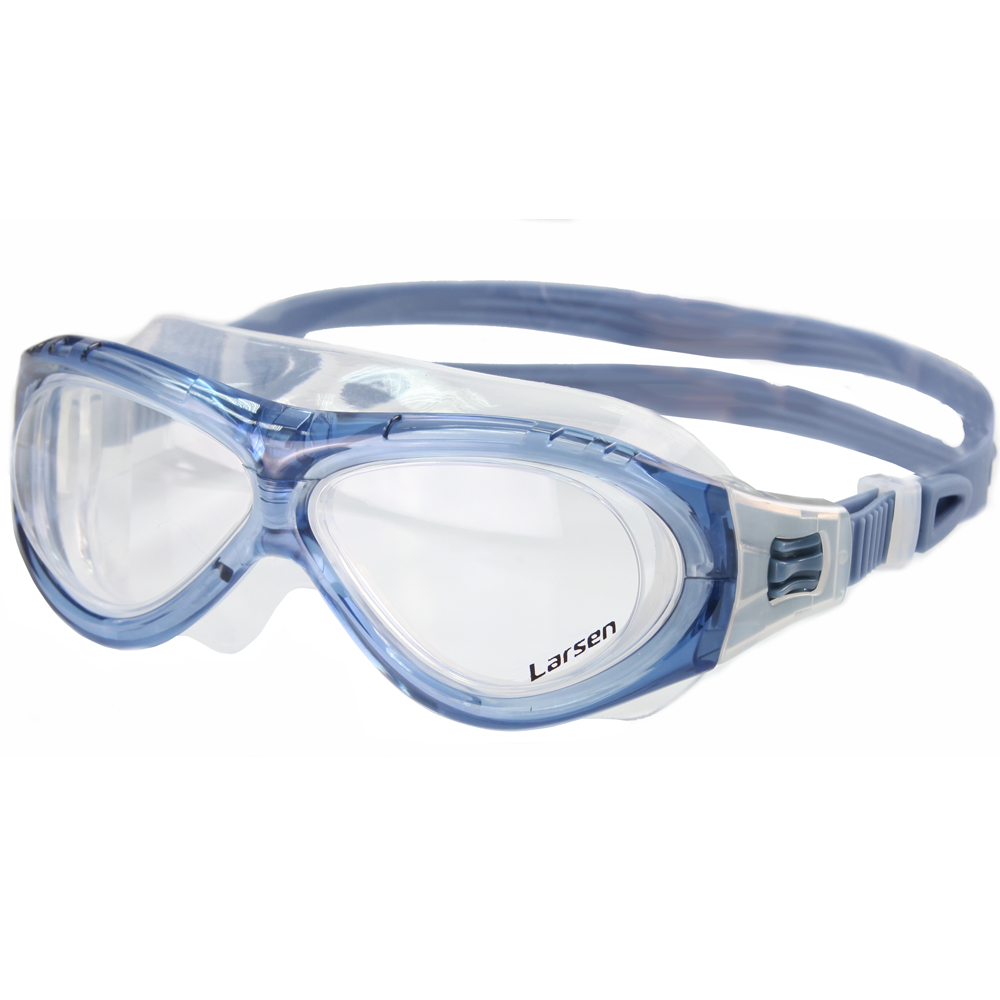 Очки для плавания Larsen К5 силикон синий 1000_1000