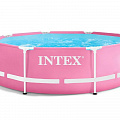 Каркасный бассейн 244х76см Intex Metal Frame Pink 28290 розовый 120_120