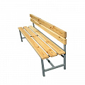 Скамейка для раздевалки со спинкой 150 см сиденье из дерева Dinamika ZSO-002185 120_120