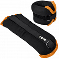 Утяжелители Sportex (2х0,5кг) (нейлон) в сумке (черный с оранжевой окантовкой) ALT Sport HKAW101-6 120_120