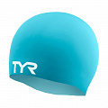 Шапочка для плавания TYR Wrinkle Free Silicone Cap LCS-441 голубой 120_120