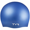 Шапочка для плавания TYR Wrinkle Free Silicone Cap LCS\420 голубой 120_120