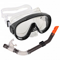 Набор для плавания Sportex юниорский, маска+трубка (ПВХ) E39246-4 черный 120_120
