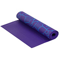 Коврик для фитнеса и йоги Larsen PVC 173х61х0,5см фиолетовый с принтом 120_120